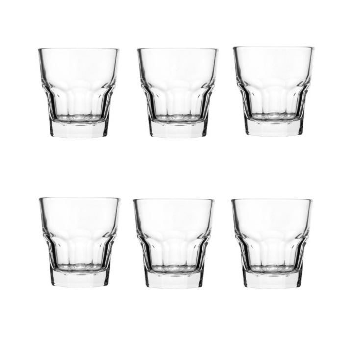 Set 6 pahare sticla Raki America 266ml