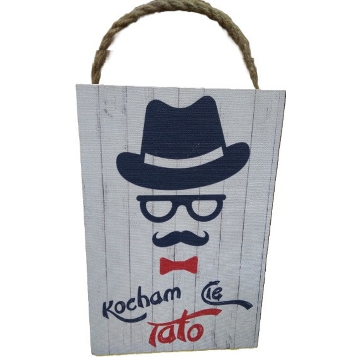 Tablou de lemn decorativ pentru agatat 20x30 I LOVE YOU DAD