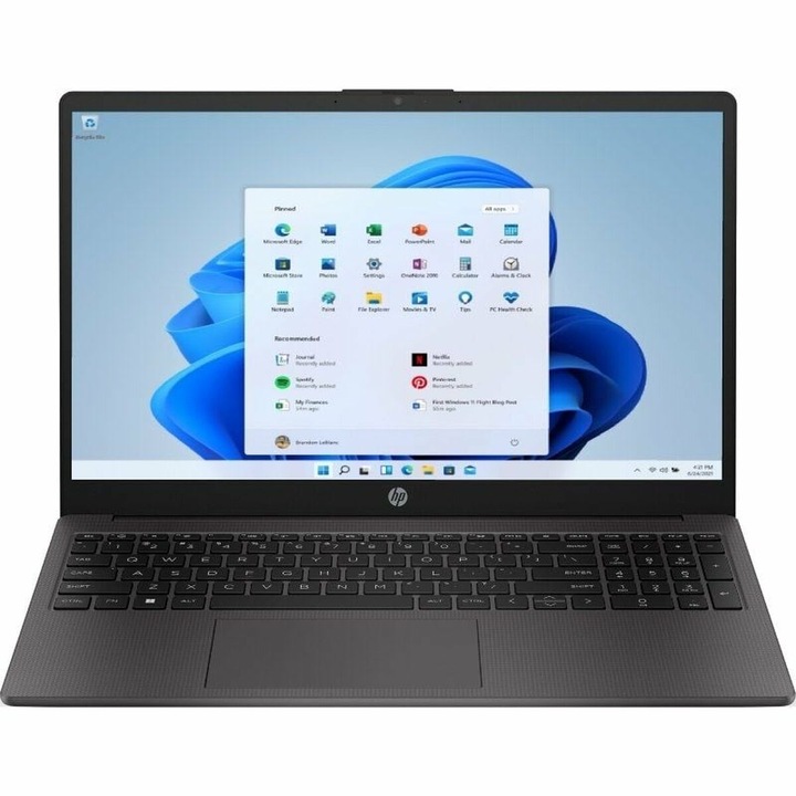 15,6"-os laptop Intel Core i7 processzorral, 8 GB RAM-mal, 512 GB SSD-vel, fekete