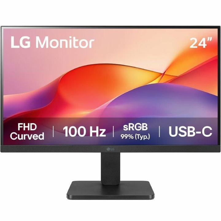 LG 24U421A-B ívelt monitor, 23,8", Full HD, fekete, HDR10, 100 Hz