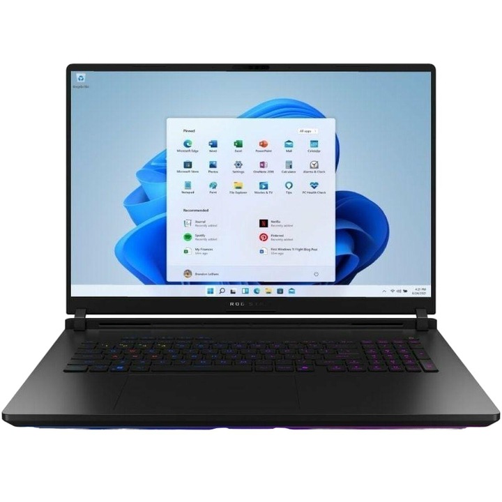 ASUS ROG Strix SCAR 18" laptop, 64 GB RAM, 2 TB SSD, fekete, 45,7 cm
