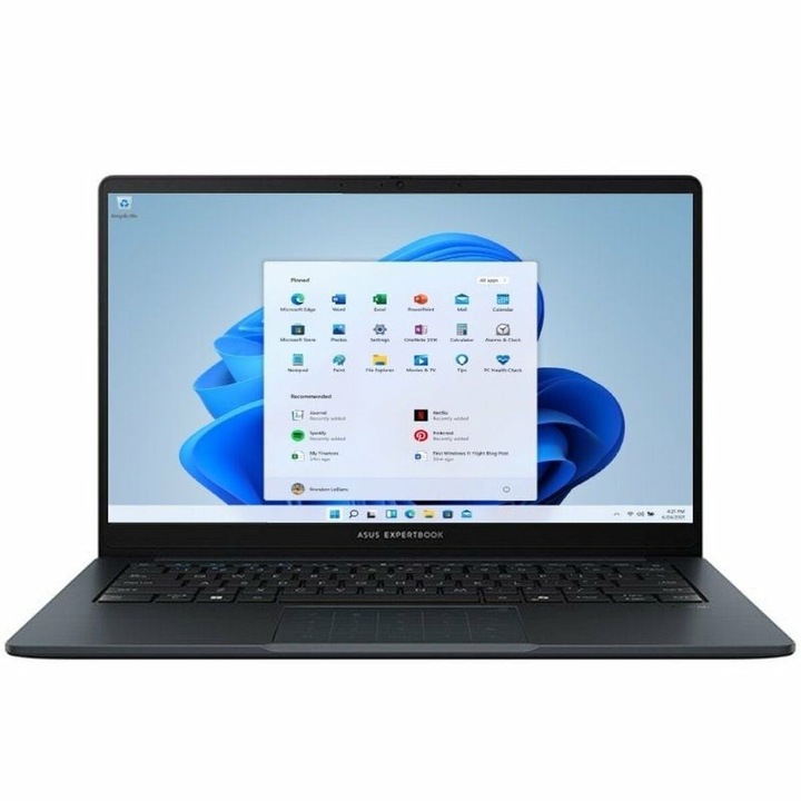 14"-os Asus ExpertBook laptop, 16 GB RAM, 512 GB SSD, AMD Ryzen 7, fekete