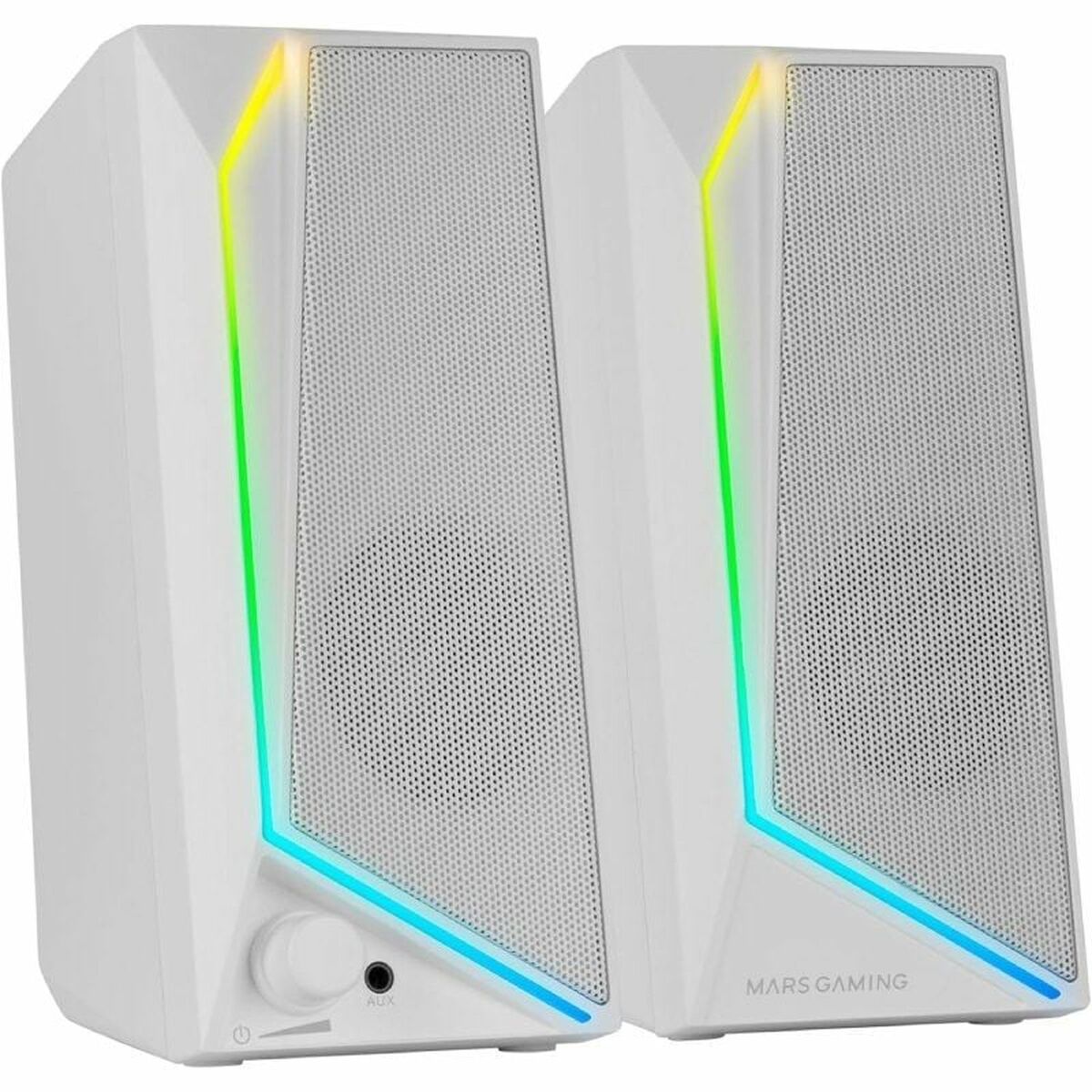 Boxe PC Mars Gaming MS72W alb 15W 2 canale USB - eMAG.ro