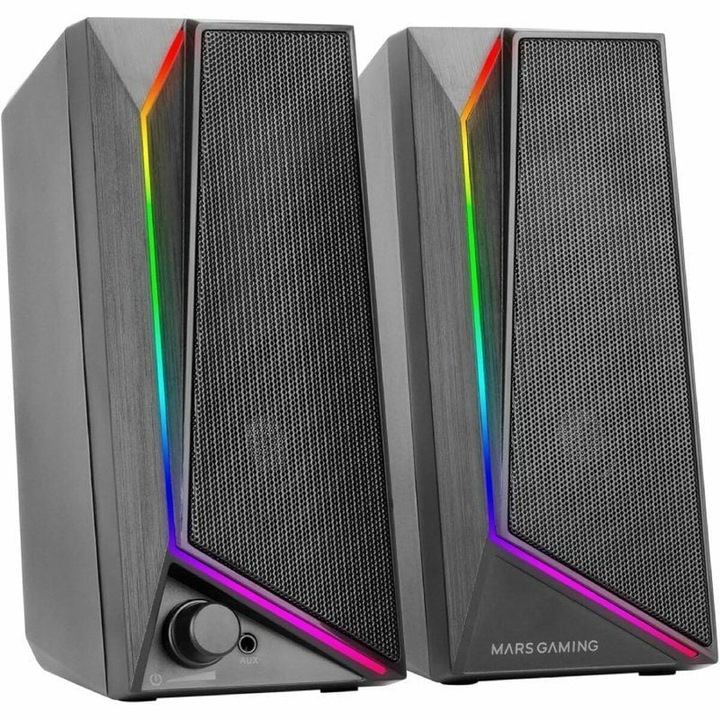 Mars Gaming MS72 PC hangszórók, sztereó, fekete, 15W, 2 csatorna