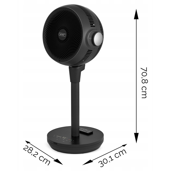 Ventilator stand Yoer CosmoBlaze FH05G 2 in 1, 1800W, 3D oscilatie, 38dB, gri, 30,1x28,2x70,8cm
