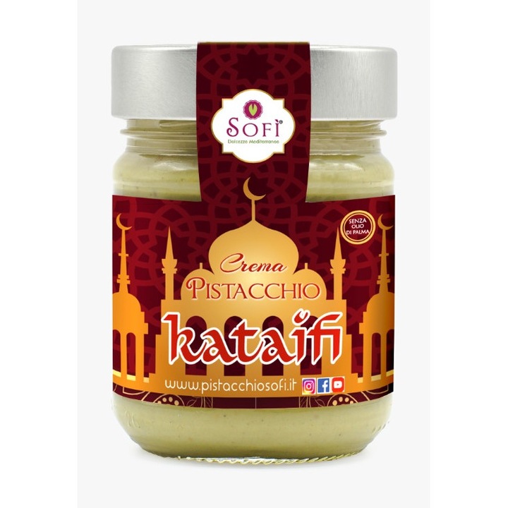Crema tartinabila de fistic Dubai cu Kataifi, 190 g - fara ulei de palmier