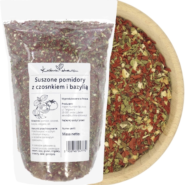 Rosii uscate cu busuioc si usturoi 500 g cu ierburi aromatice