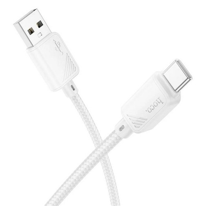 Hoco x113 adatkábel, usb - type-c, 3a, gyorstöltő, 100cm, fehér