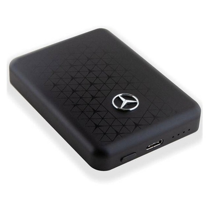 Mercedes-benz vésztöltő type-c aljzat, 3000mah, 5w, magsafe, fekete