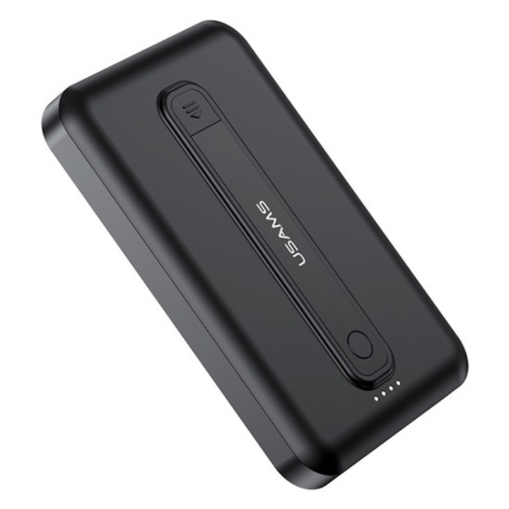 Usams pb64 vésztöltő usb+type-c, 10000mah, 20w, wireless, magsafe, pd gyorstöltő 3.0, fekete