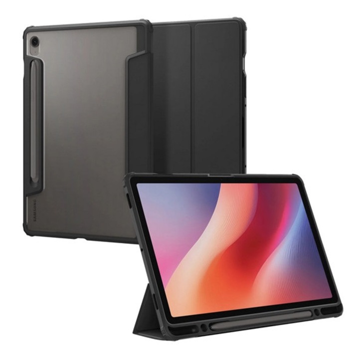 Husa tableta Spigen Ultra Hybrid Pro pentru Samsung Galaxy Tab S10 FE / S9, negru-transparent