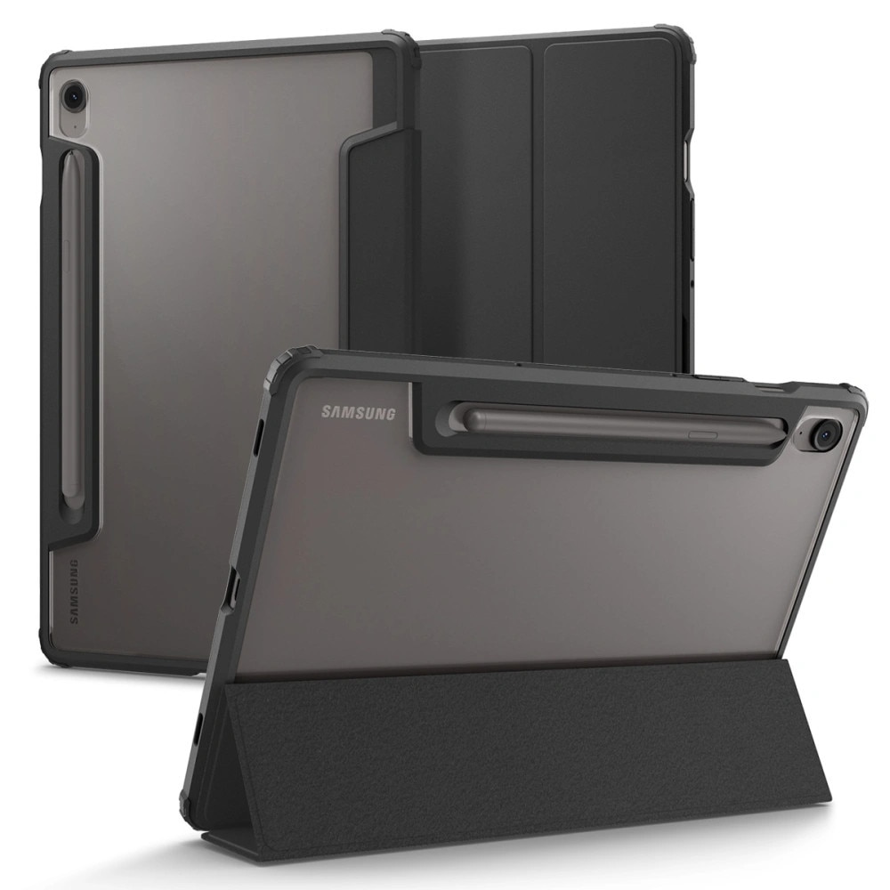Husa tableta Spigen Ultra Hybrid Pro pentru Samsung Galaxy Tab S10 FE / S9, negru-transparent