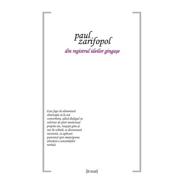 Din registrul ideilor gingase - Paul Zarifopol
