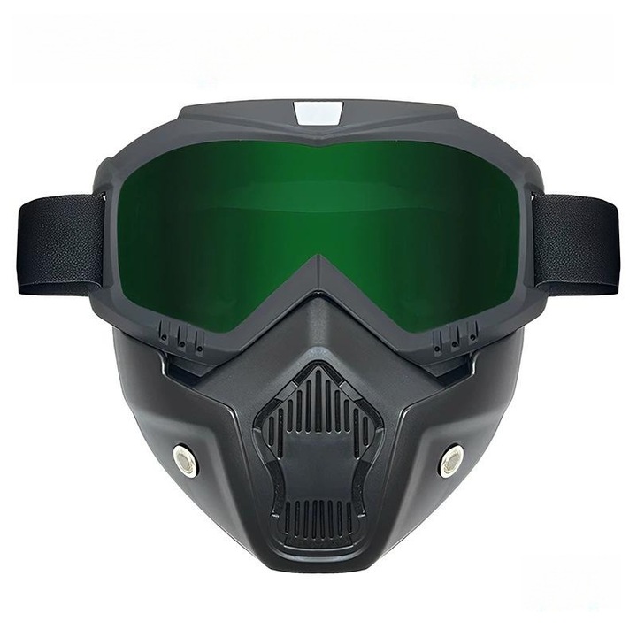 Masca de sudura, design retro, lentile interschimbabile, cadru negru, 0.17kg