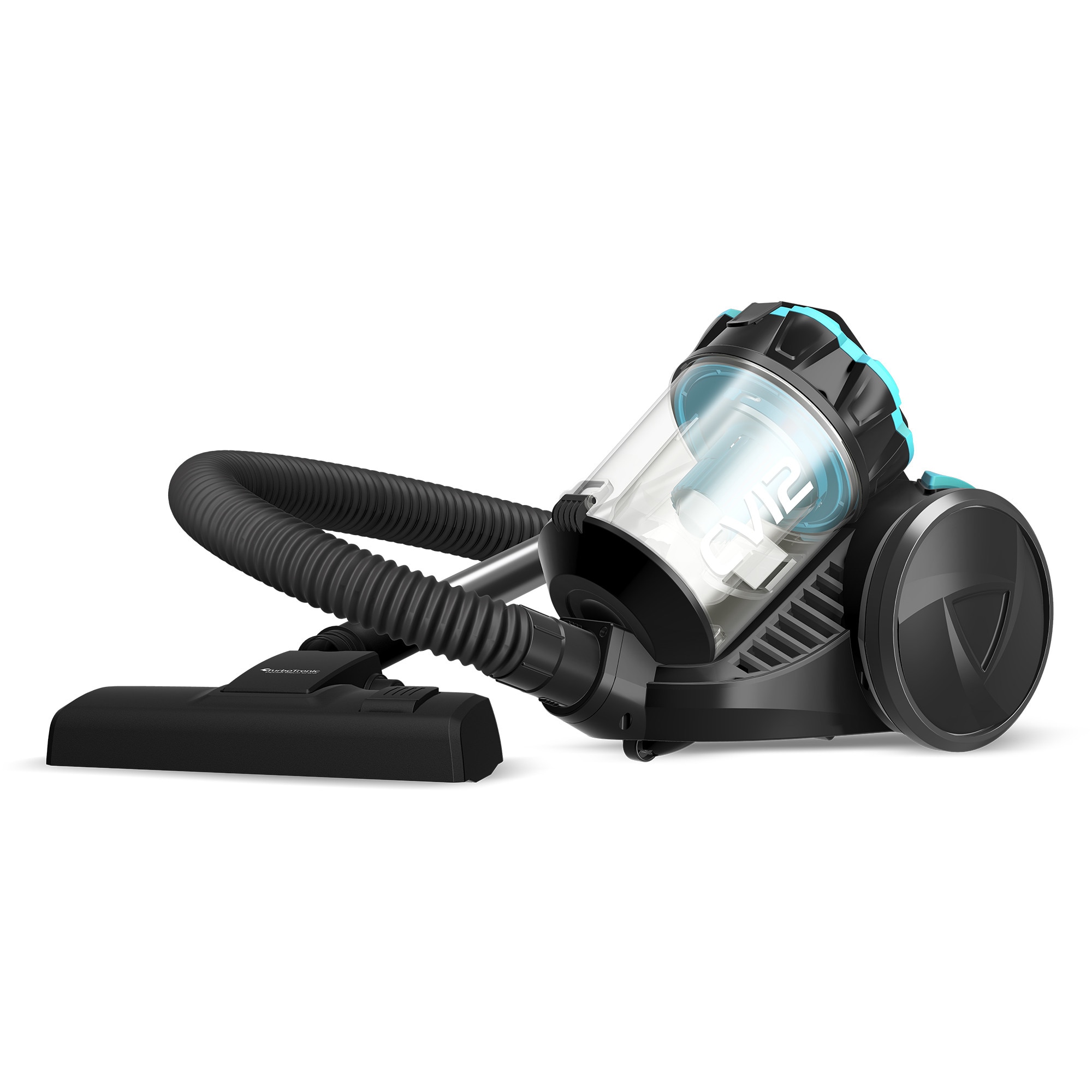 Aspirator fara sac TurboTronic TT-CV12, 800 W, recipient praf 2.5l, filtru de inalta eficienta, raza de operare 8m, negru/albastru
