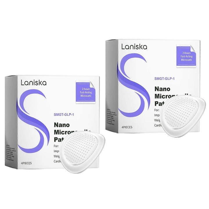 2 darabos Laniska mikrotűs tapaszkészlet, SMGT-GLP-1, fejlett technológiával, lila