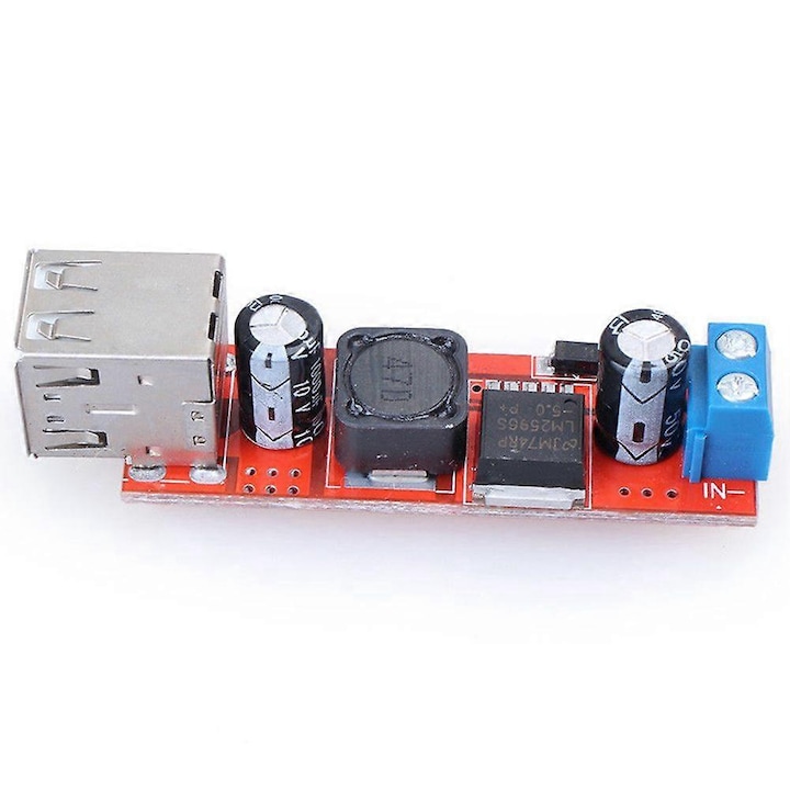 Modul DC-DC 9V/12V/24V/36V la 5V, 3A, 59x21x17mm