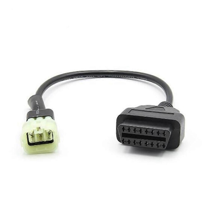Cablu adaptor OBD2 6Pin la 16Pin pentru motociclete, 15cm, plastic, flexibil, durabil