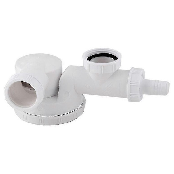 Sistem de scurgere chiuveta, plastic, 1 1/2" x 40mm, inaltime 95mm, pentru masina de spalat vase/masina de spalat rufe