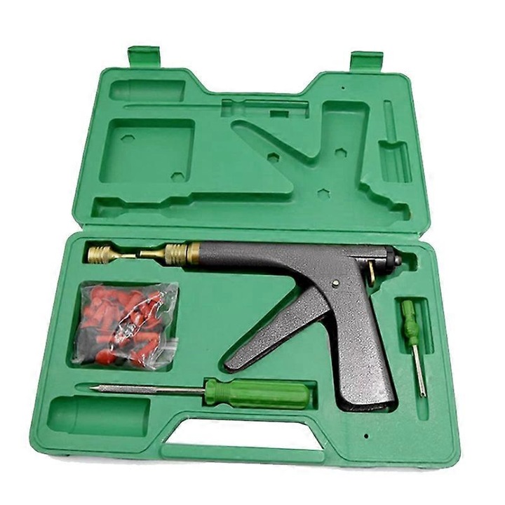 Set unelte reparare anvelope auto, plastic, negru