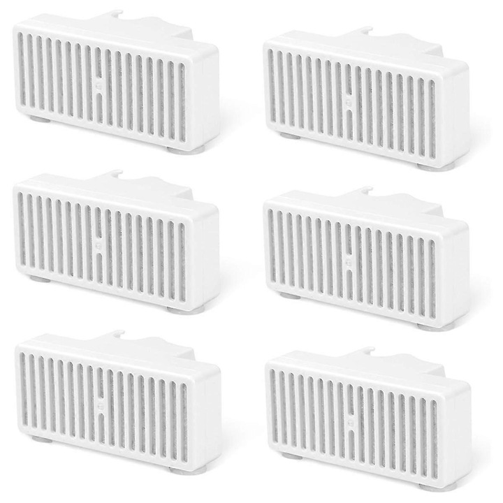 Filtre de schimb pentru fantanite pentru animale, set de 6, alb, plastic