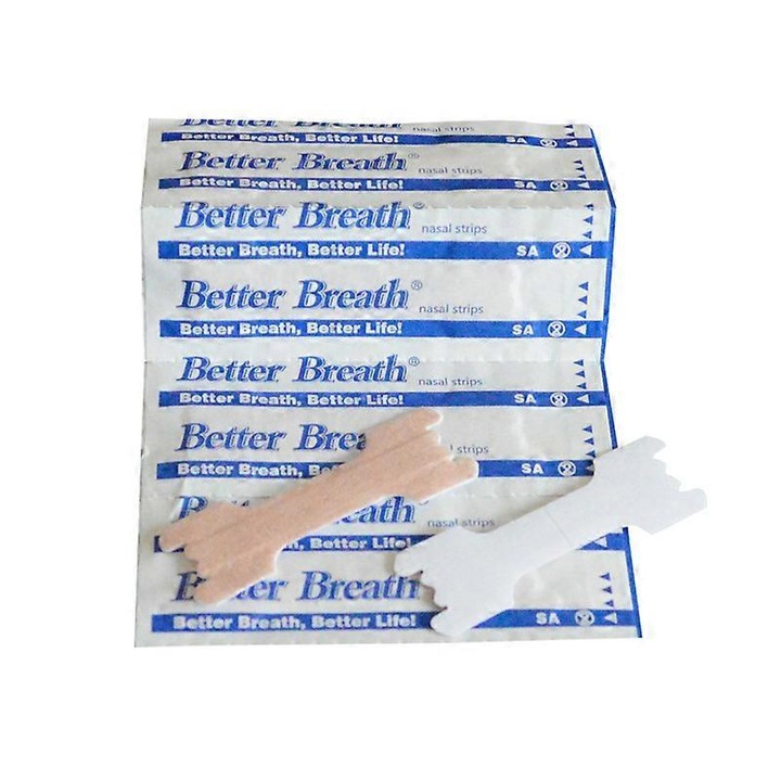 Set 100 plasturi anti-sforait, 66x19mm, eficienti, siguri, pentru respiratie usoara