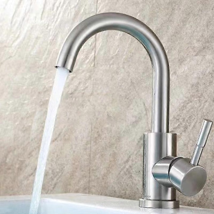 360 fokos rozsdamentes acél csaptelep fürdőszobába vagy kis konyhába, víztakarékos