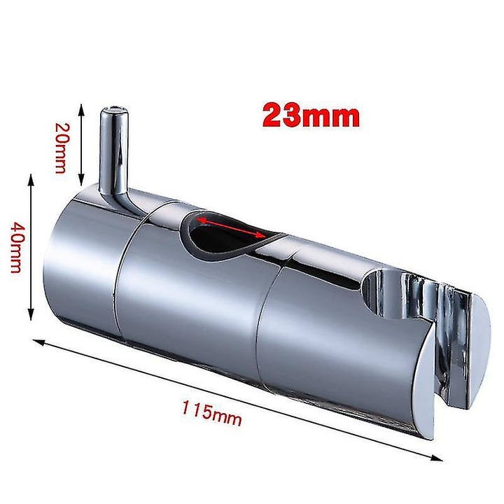 Suport pentru dus, ajustabil, 18-28mm, rotire 360°, plastic cromat