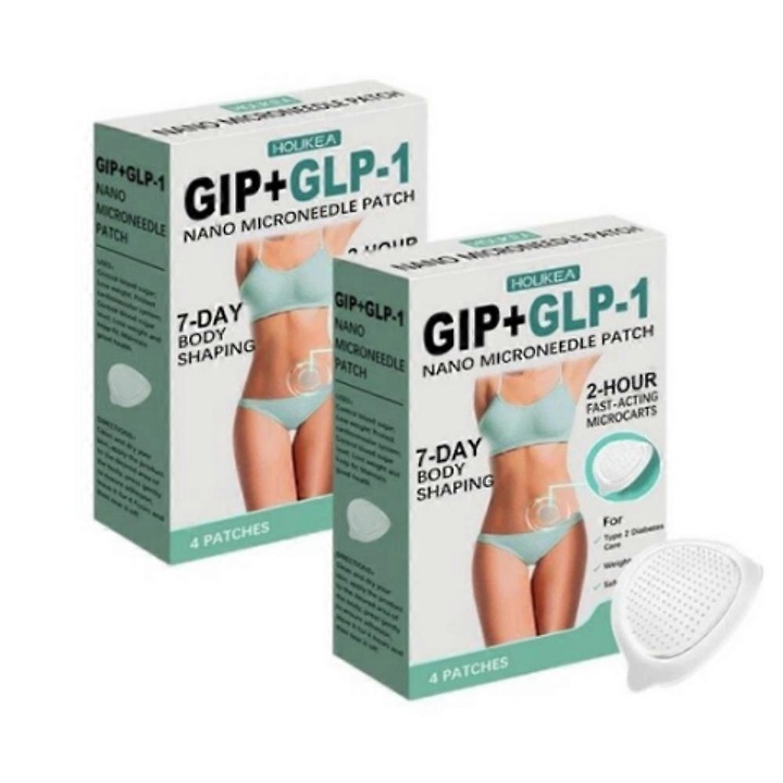 Set 4 plasturi microneedle pentru slabire, 7x5x2cm