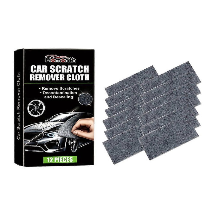 Set 12 bucati carpa de reparare a zgarieturilor auto, Homonth, indeparteaza petele si zgarieturile