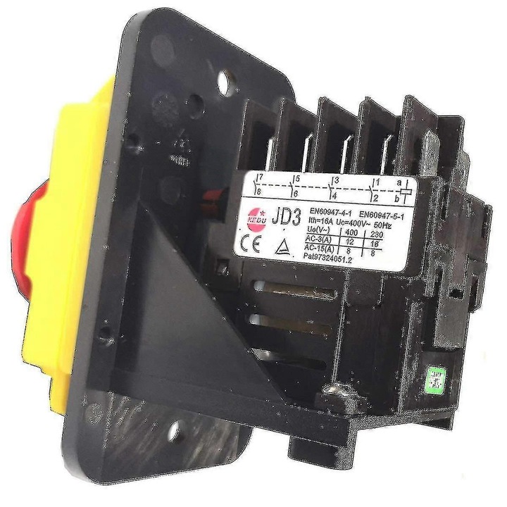 Intrerupator electromagnetic industrial JD3, 10 pini, 8 pini, 230V, impermeabil