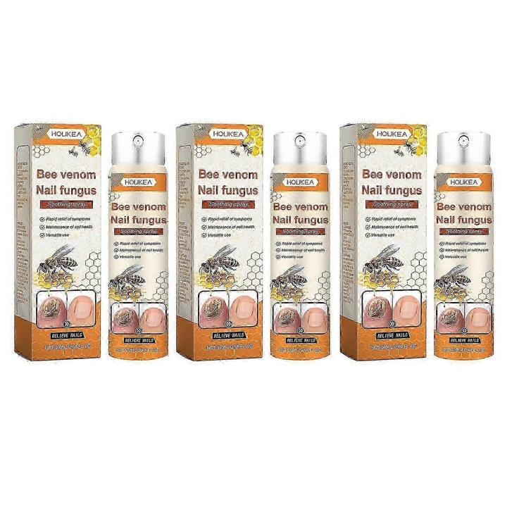 Spray pentru repararea unghiilor, 3 bucati, 20ml, cu ingrediente sigure, pentru unghii fragile, portabil