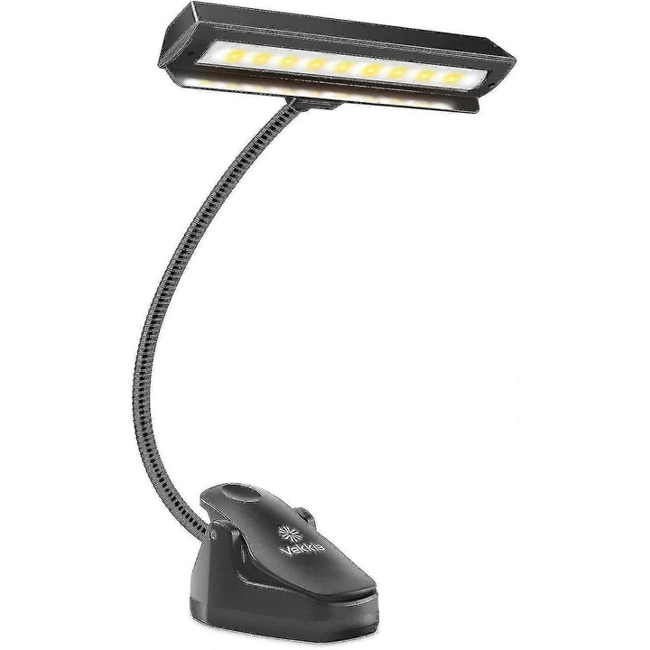 Lampa pentru pian cu 19 LED-uri, dimabila, incarcabila, 3 temperaturi de culoare, flexibila, portabila
