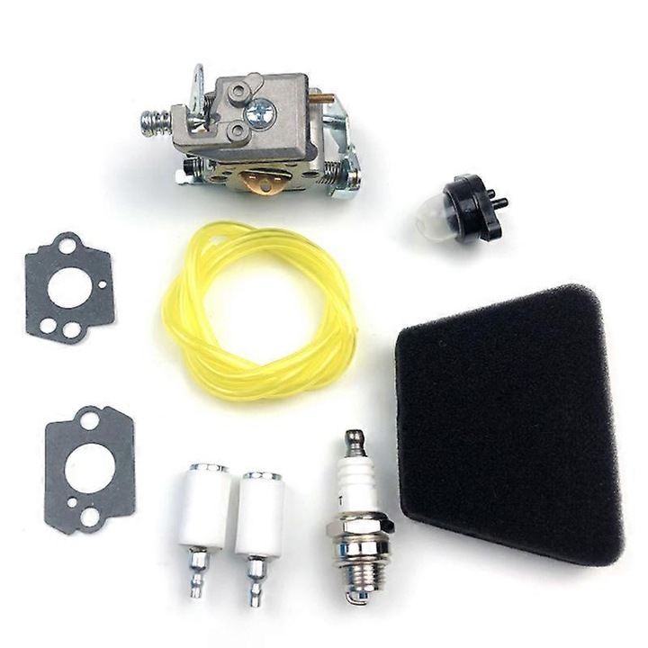 Set carburator si filtre pentru fierastrau cu lant, 5300718-21, metal, argintiu