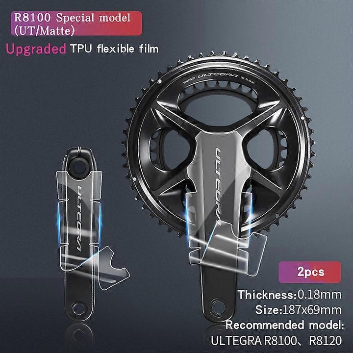 Folie protectoare pedale bicicleta carbon universal mat