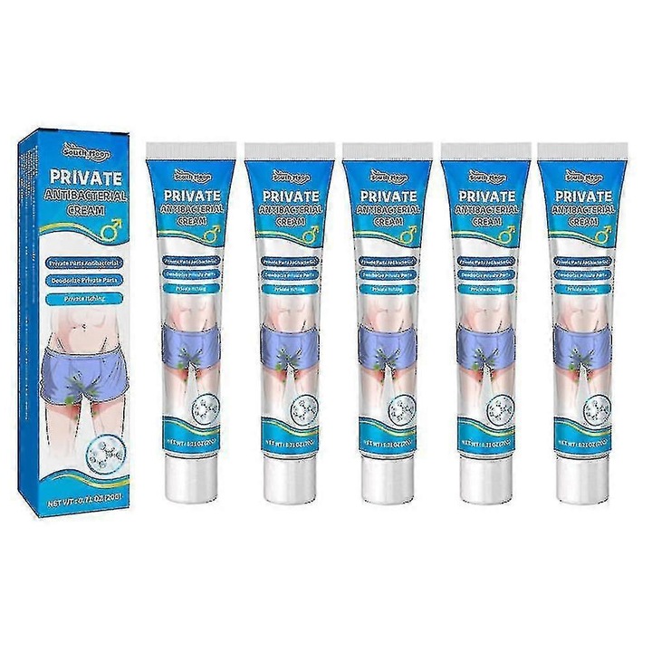 Set 5 x crema antibacteriana pentru parti intime, 20g, textura fina, usor de absorbit, pentru mancarimi