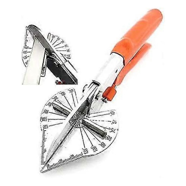 Foarfeca multi-scop, 22cm, taiere unghiulara ajustabila 45-135 grade, metalica, conform culorii din imagine, set 1 pereche