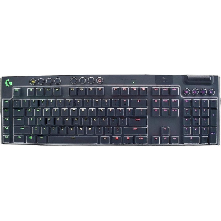 Силиконов калъф за клавиатура Logitech G815 G915, прозрачен, тънък, 0.3 мм