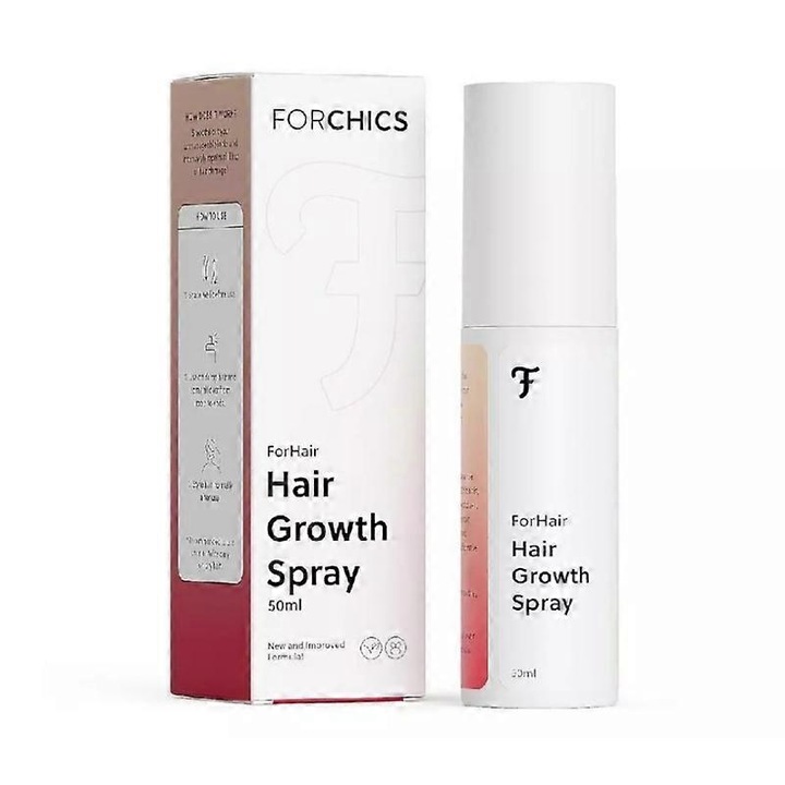 Spray pentru Cresterea Parului, 50ml, Formula Fara Hormoni, Textura Usoara, Non-grasa