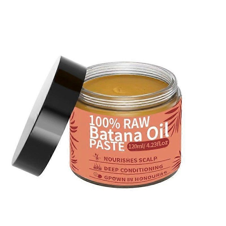 Ulei de Batana Raw - 100% Neprocesat, Tratament pentru Par, Hidrateaza Scalpul, Previene Uscarea, 1PCS