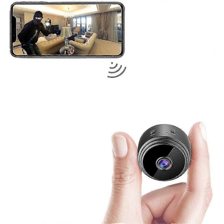 Mini megfigyelő kamera, vízálló, 500mAh, IR éjjellátó, 20g