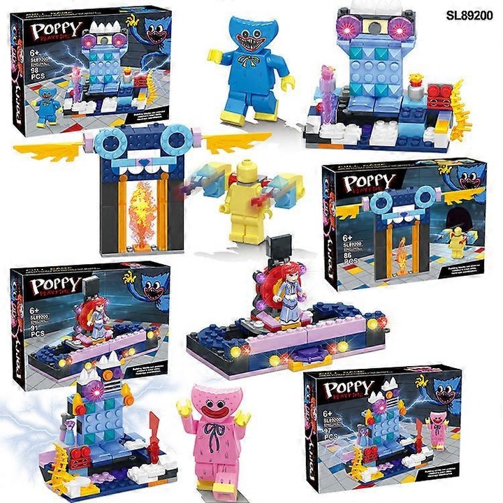 Комплект фигурки Poppy Play 4 в 1, Хъги Въги, 4 героя, 4,5 см