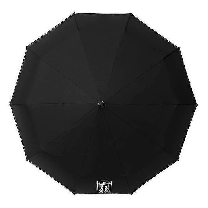 Мъжки чадър 10 ребра Mercedes, ветроустойчив, 104x62см, сгънат 33см