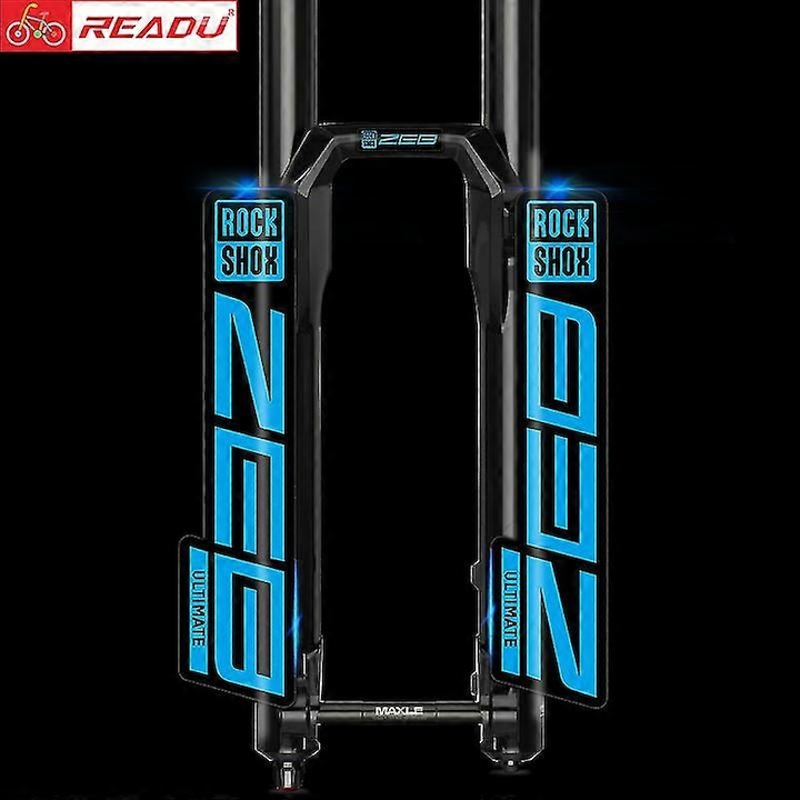 Set stickere decorative Rockshox Zeb pentru furci biciclete, PVC, personalizate, multicolor, dimensiune conform imaginii