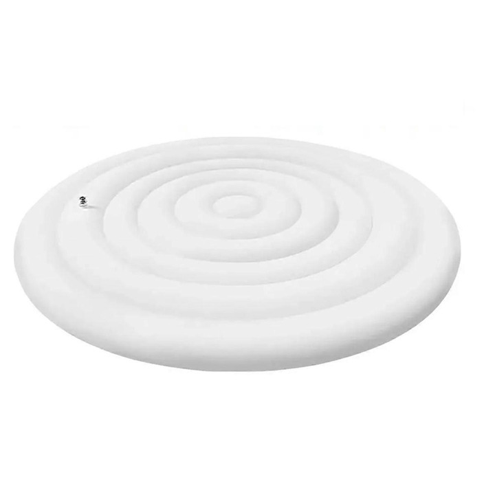 Capac pentru cada rotunda, PVC, 145cm, alb, cu manere