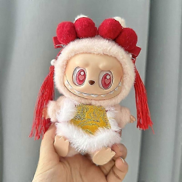 Papusa Labubu, halvány rózsaszín, 14+ év