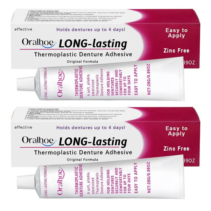 Adeziv proteze dentare termoplastic, 28g, set 2 bucati, Oralhoe