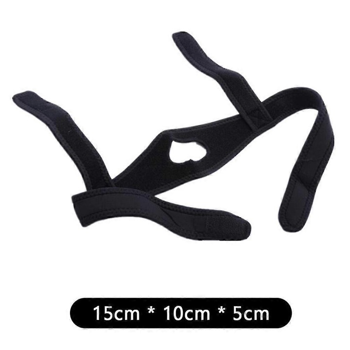 Curea anti-sforait, suport pentru maxilar, 10x15x2.5cm, neagra