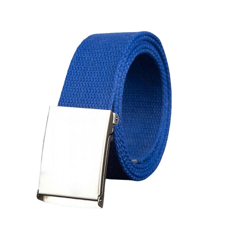 Uniszex öv, királykék, vászon