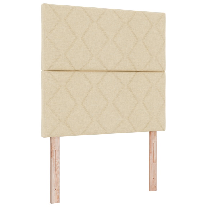 vidaXL Box Spring Ágy Matrac Krém Kis franciaágy Szövet 3339684